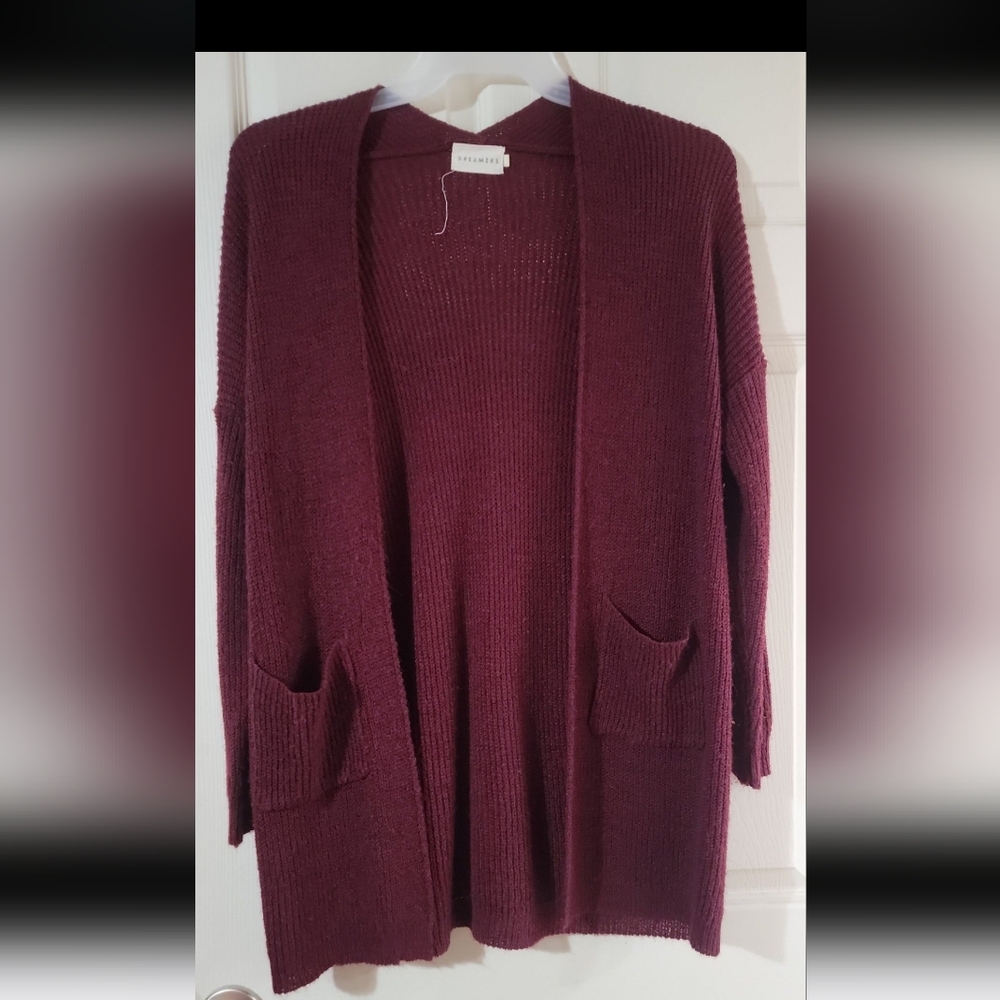 Maroon Cardigan Sweater